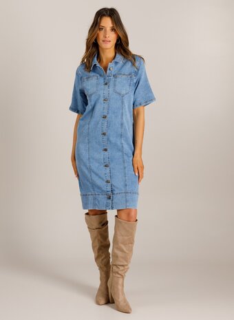 Ivy Beau Denim jurk stretch Vicky