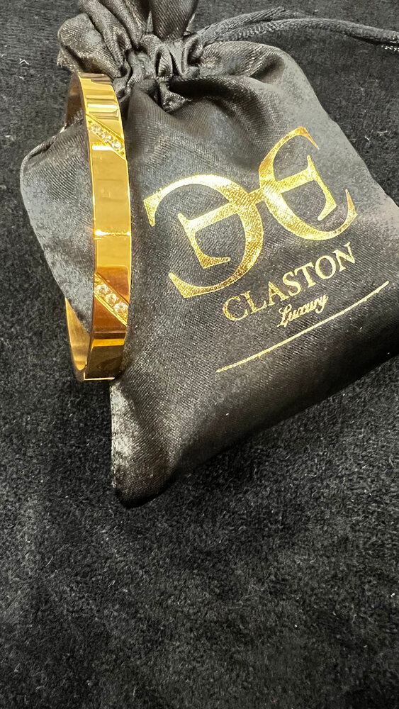 Claston Luxury Bangle Geometic Gemstones 2301-00