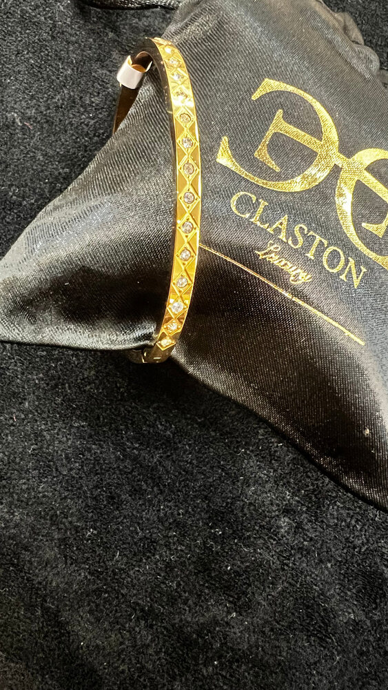 Claston Luxury Bangle Stuctured Gemstones 2301-06