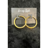 Claston Luxury Earrings hammered Hoops 2501-27