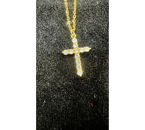 Claston Luxury Necklace Diamond Cross 2401-02