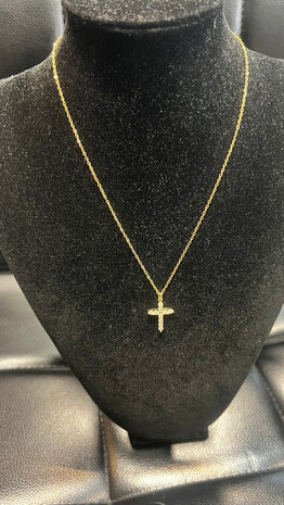 Claston Luxury Necklace Diamond Cross 2401-02