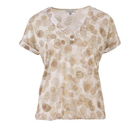 Enjoy Blouson v-hals knopen aop 472972