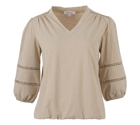 Enjoy Blouson v-hals crochet tape 183427