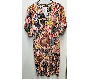 Enjoy Jurk km v-hals allover print 886899