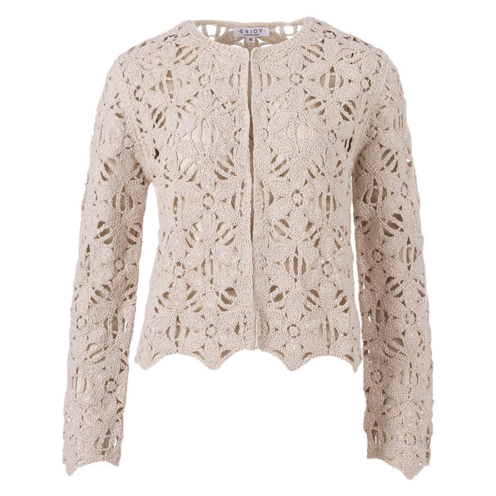 Enjoy Vestje crochet pailetten 892160