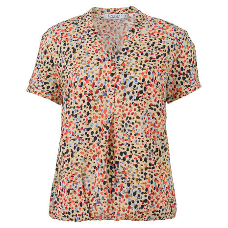 Enjoy Blouson blouse stippen print 881474