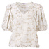 Blouson v-hals korte pofmouw 127637
