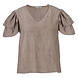 Enjoy Top v-hals korte frill mouw 127667
