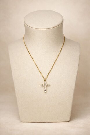 Claston Luxury Necklace Diamond Cross 2401-02