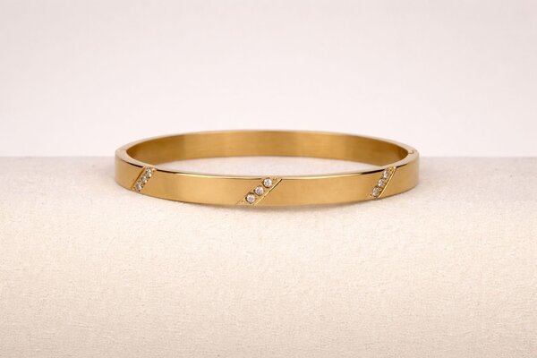 Claston Luxury Bangle Geometic Gemstones 2301-00 Claston Luxury Bangle Geometic Gemstones 2301-00