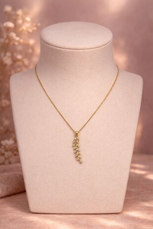 Claston Luxury Necklace Flora Gemstones 2401-12