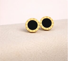 Claston Luxury Earrings Timeless Black Studs 2501-13