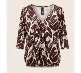 Iz Naiz Blouson print v-hals 3418 Iz Naiz Blouson print v-hals 3418