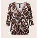 Iz Naiz Blouson print v-hals 3418 Iz Naiz Blouson print v-hals 3418