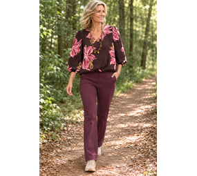 Enjoy Blouson v-hals bloemprint 127689 Enjoy Blouson v-hals bloemprint 127689