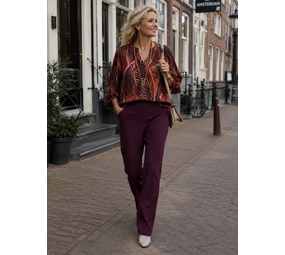 Enjoy Blouson v-hals allover print 127688