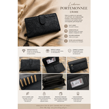 Portemonnee print echt leder LW001 Portemonnee print echt leder LW001