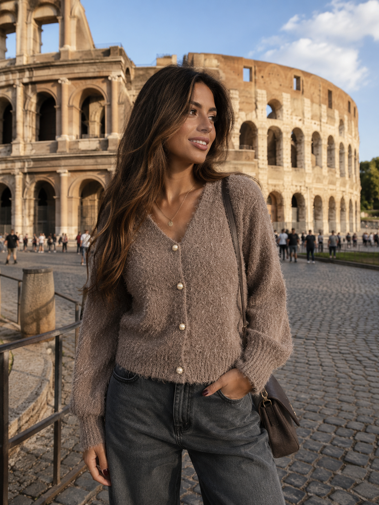 Enjoy Vest v-hals fluffy 426493