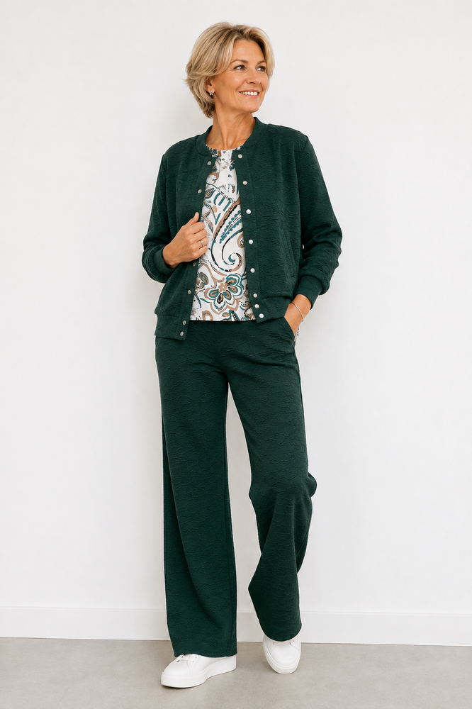 Enjoy Bomber jasje bloem jacquard 416136 Enjoy Bomber jasje bloem jacquard 416136