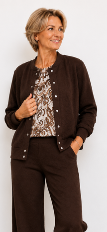 Enjoy Bomber jasje bloem jacquard 416136 Enjoy Bomber jasje bloem jacquard 416136