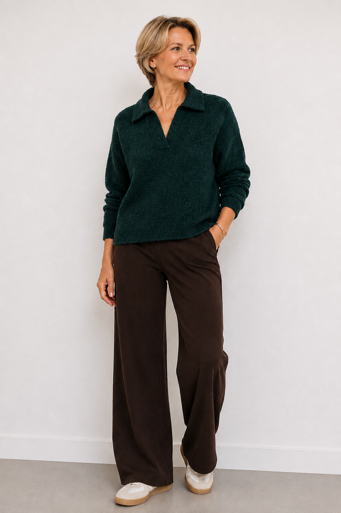 Enjoy Pull polokraag boucle 421800