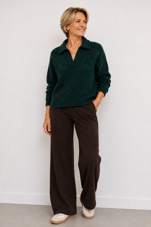 Enjoy Pull polokraag boucle 421800