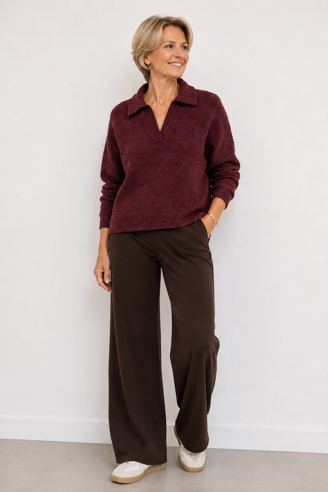 Enjoy Pull polokraag boucle 421800