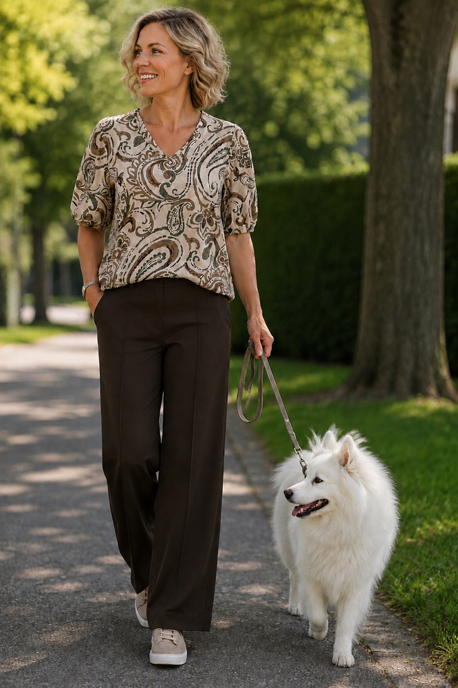 Enjoy Pantalon wide leg 416130