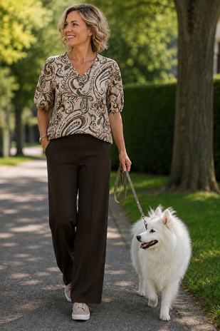 Enjoy Pantalon wide leg 416130