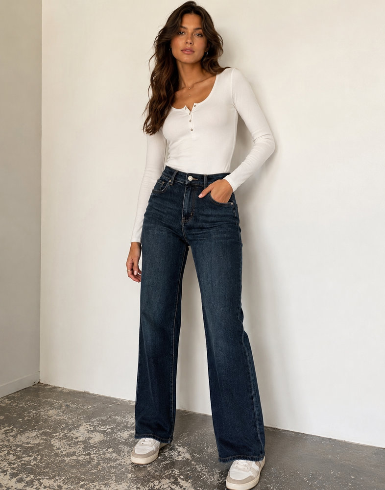 Iconic Wide leg denim stretch 133