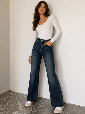 Iconic Wide leg denim stretch 135