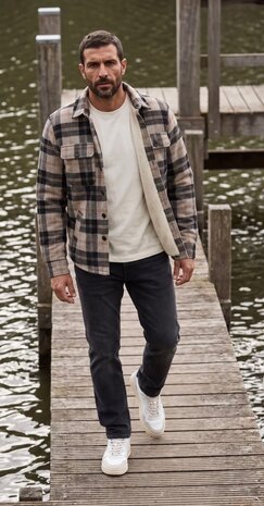 M.O.D. Denim Check Vest gevoerd Max
