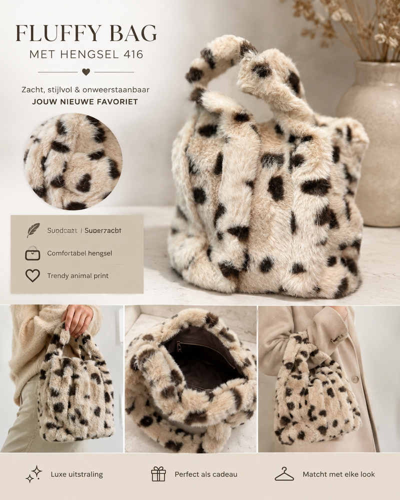 Fluffy bag met hengsel 416