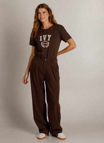 Ivy Beau Broek wide leg plooi Keanu