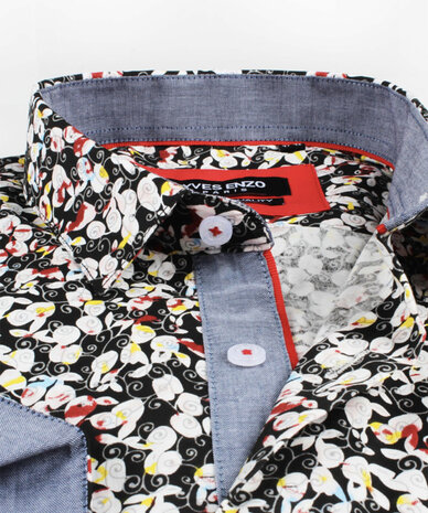 Yves Enzo Overhemd slimfit print 104-9 Yves Enzo Overhemd slimfit print 104-9