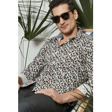 Yves Enzo Overhemd slimfit print 104-9 Yves Enzo Overhemd slimfit print 104-9
