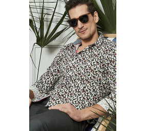 Yves Enzo Overhemd slimfit print 104-9 Yves Enzo Overhemd slimfit print 104-9