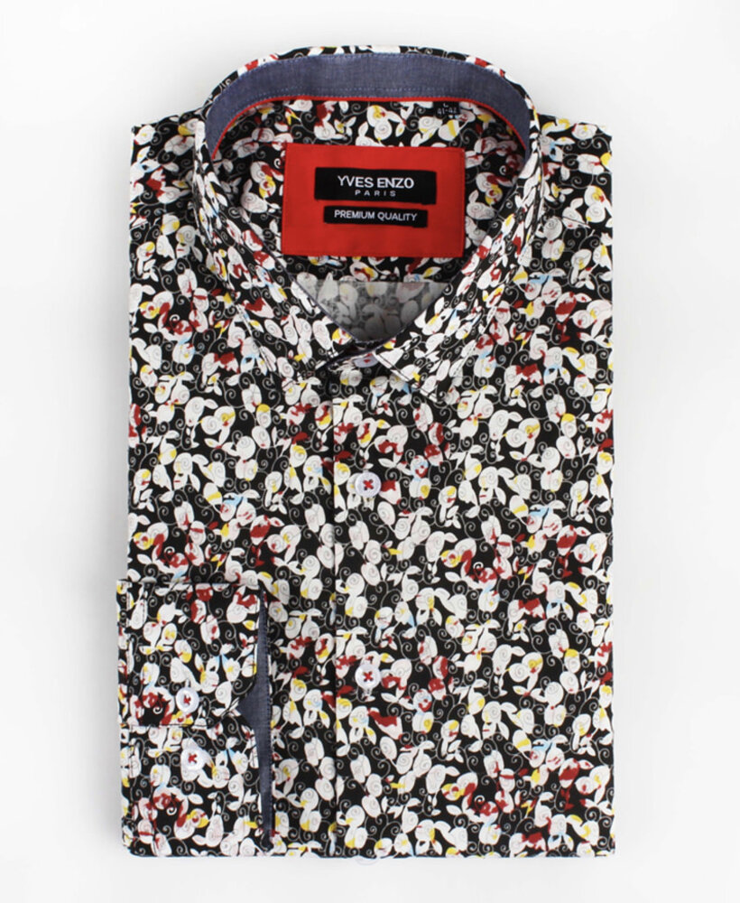 Yves Enzo Overhemd slimfit print 104-9 Yves Enzo Overhemd slimfit print 104-9