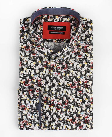 Yves Enzo Overhemd slimfit print 104-9 Yves Enzo Overhemd slimfit print 104-9