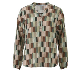Enjoy Blouse lm blokjes print 886152