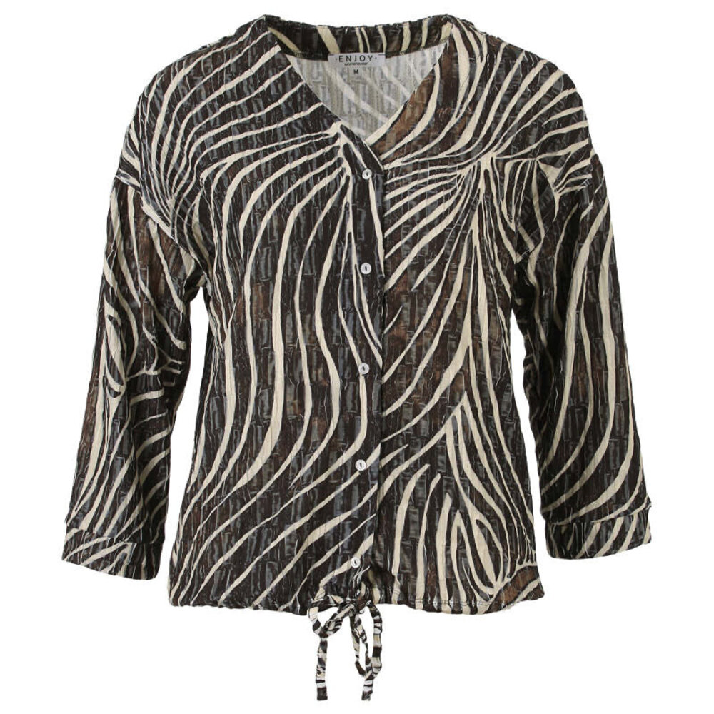 Enjoy Blouse 7/8 mw v-hals 183685 Enjoy Blouse 7/8 mw v-hals 183685