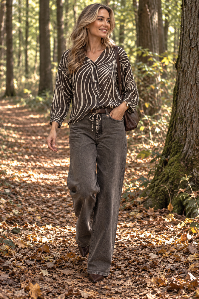 Enjoy Blouse 7/8 mw v-hals 183685 Enjoy Blouse 7/8 mw v-hals 183685