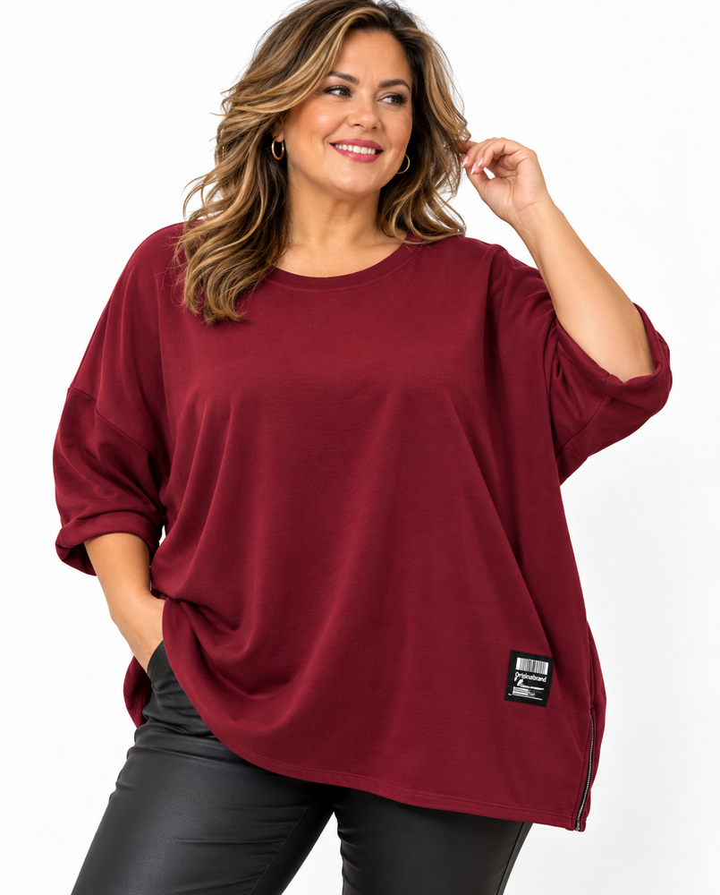Moda Shirt oversized side zipper ING