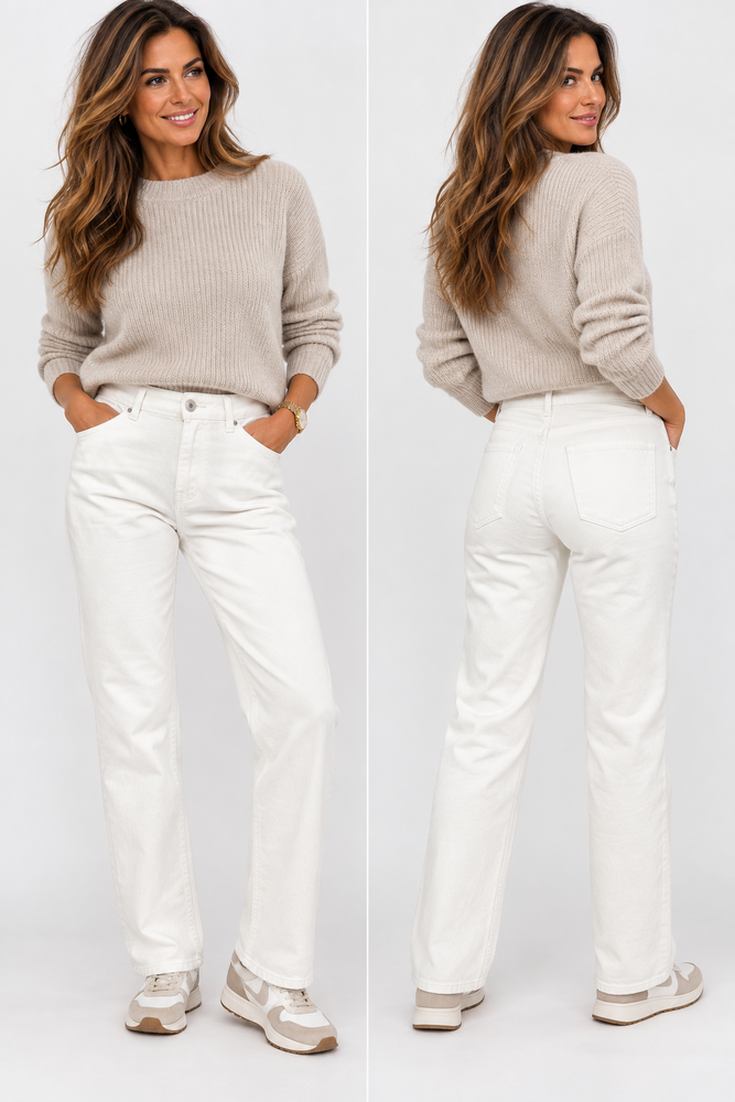 Norfy Broek straight leg high waist 853 Norfy Broek straight leg high waist 853