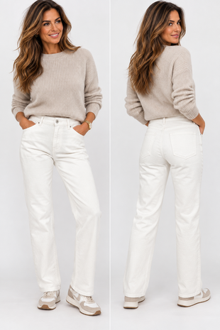 Norfy Broek straight leg high waist 853 Norfy Broek straight leg high waist 853