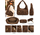 "Kleur: Cognac","Hoogte: 18 cm","Breedte : 30 cm"