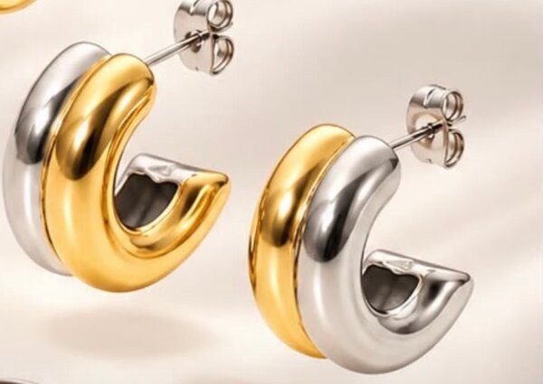 Claston Luxury Earrings Duo Chunk 2501-57 Claston Luxury Earrings Duo Chunk 2501-57