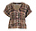 Gilet fluffy ruit print 183638
