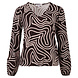 Enjoy Blouson v-hals lijnen print 183620 Enjoy Blouson v-hals lijnen print 183620